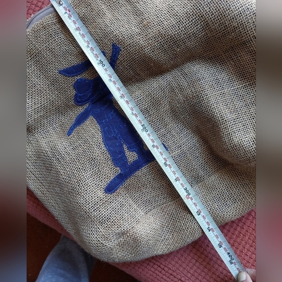 Vintage "Original by Fifie" Burlap Sack Hobo Tote Bag - Picture 9 of 12